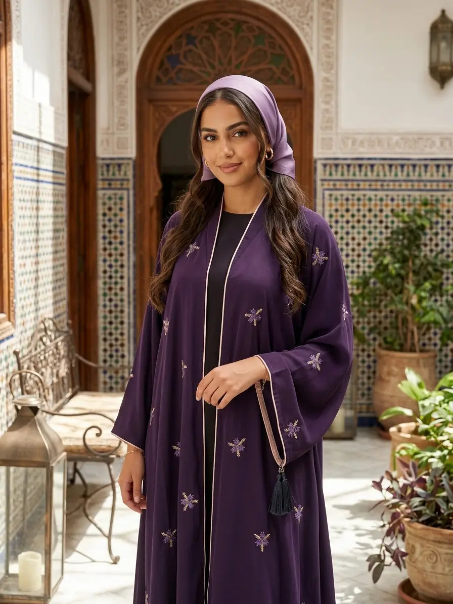 The Andalusia Abaya – Royal Purple